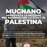 MUGNANO. Riconosciuto lo Stato di Palestina