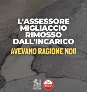 MUGNANO.  Revocato l’incarico all’assessore ai Lavori pubblici Migliaccio, Romagnuolo (Periferia Attiva – Sinistra Italiana): “Avevamo ragione noi, si dica la verità alla città”