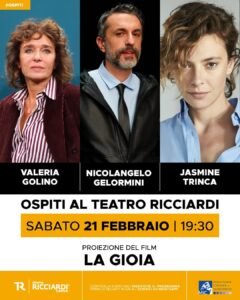 CINEMA. Valeria Golino, Jasmine Trinca e il regista Nicolangelo Gelormini ospiti il 21 febbraio al Ricciardi di Capua
