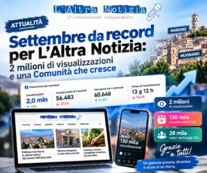 ATTUALITÀ. Settembre da record per L’Altra Notizia: 2 milioni di visualizzazioni e una Comunità che cresce